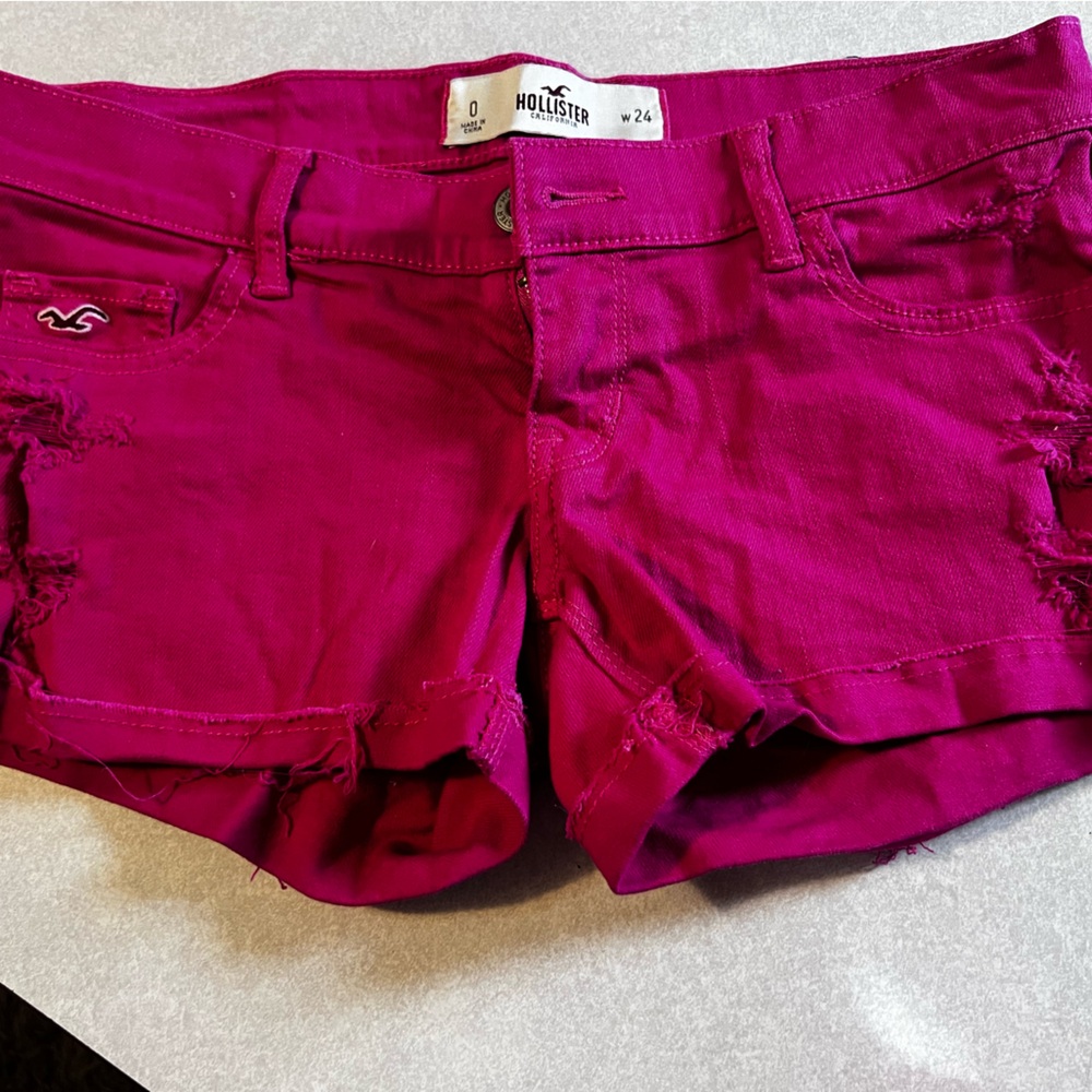 Hollister Women's Fuchsia Jean Shorts